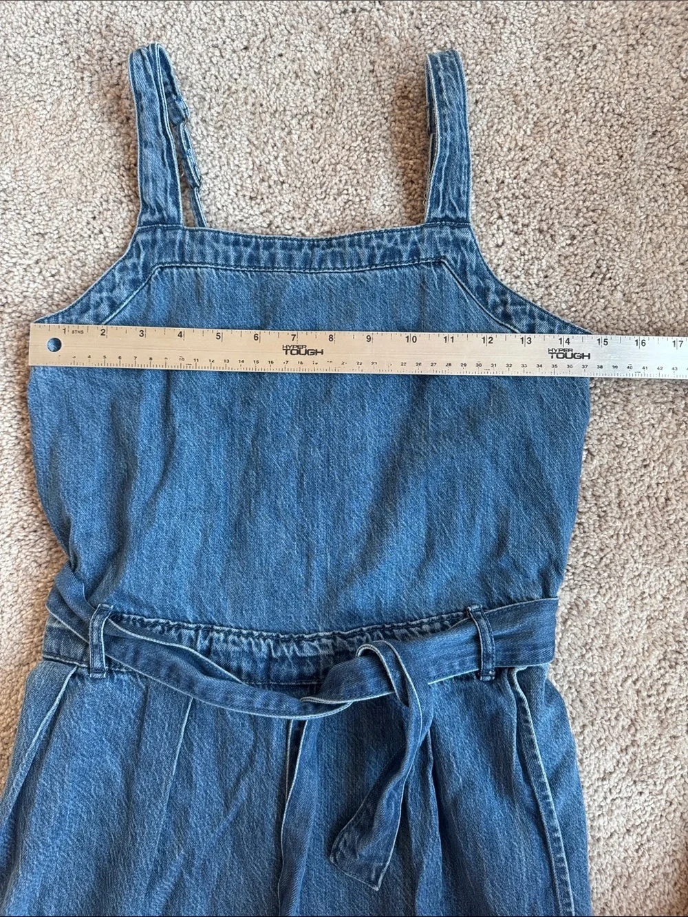 Abercrombie Denim Skort Tie-Waist Romper Size 15-16